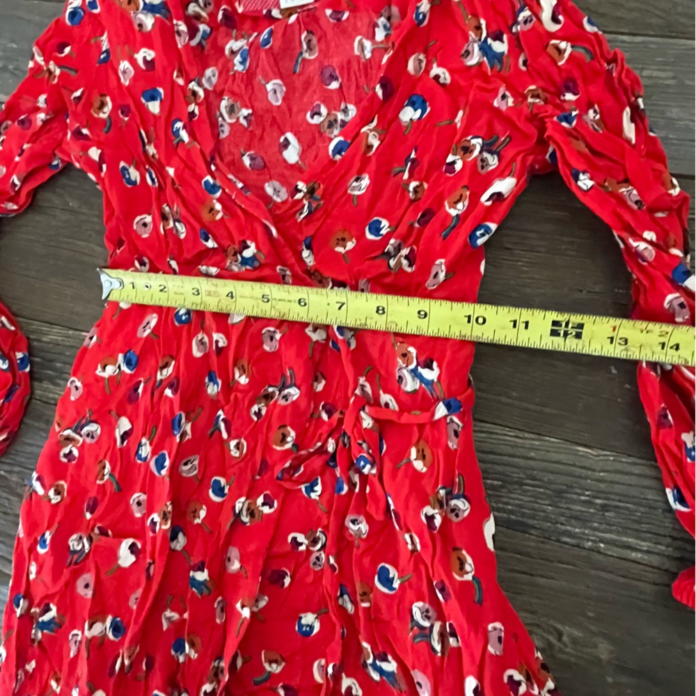 ANTHROPOLOGIE Women's Maeve Petunia Wrap Mini Dress Size 2 - Picture 6 of 10